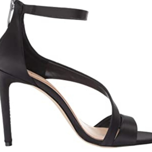 NEW! VINCE CAMUTO IMAGINE Black Rieta Satin Sandals 10. - Picture 5 of 12